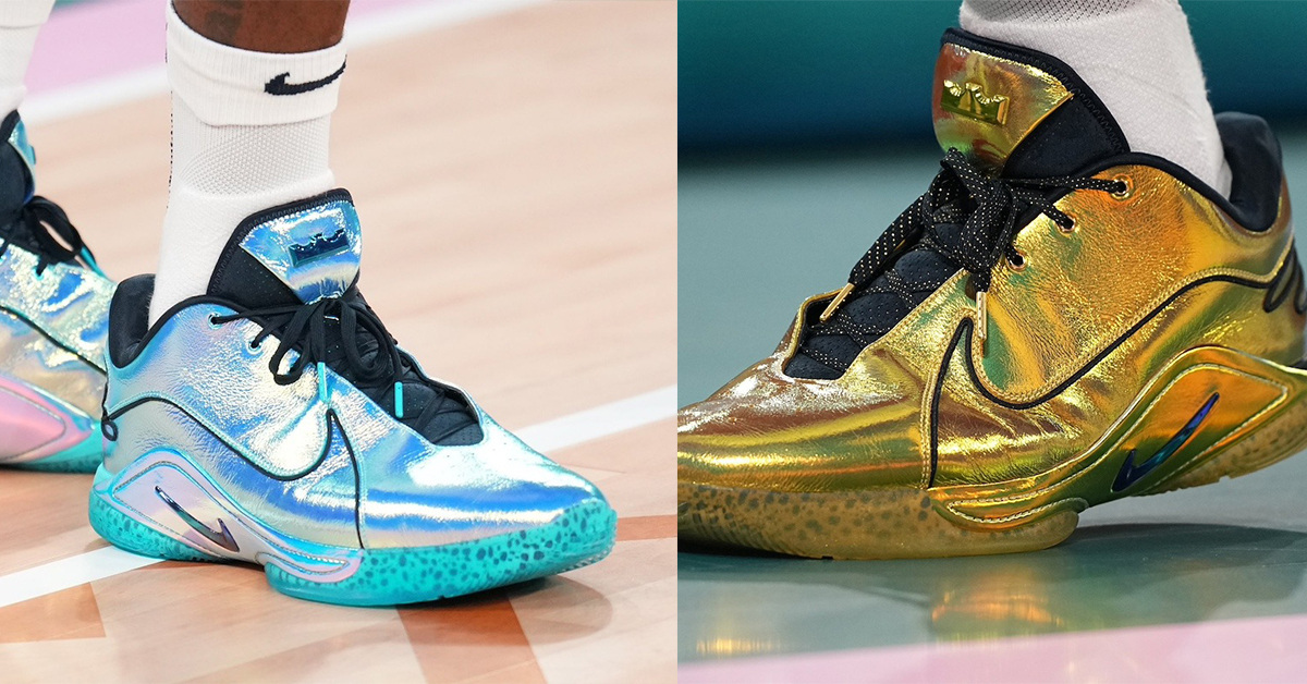 Gold fur LeBron James mit dem Nike LeBron 22 Olympic Gold Medal PE